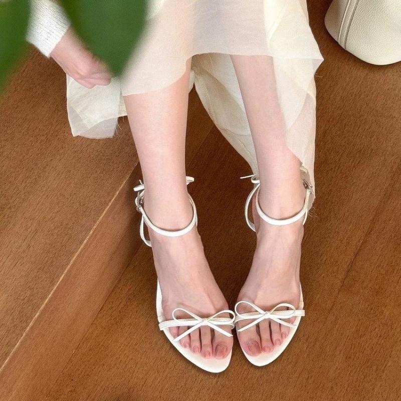 Fashion 2025 Summer Fashion Open Toe Sandals Women Ankle Strap Butterfly-knot Thin Heel Gladiator Party Shoes Zapatos De Mujer
