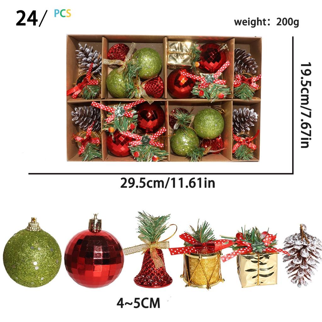 Christmas Tree Decorations Pendant Hanging Multicolor Electroplating Xmas Ornament Ball Merry Christmas Ball Set Party Supplies