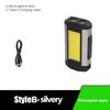 Multifunctional LED Flashlight COB Strong Light Portable Camping Lamp with Tail Magnet Waterproof Adjustable Lantern for Outdoor