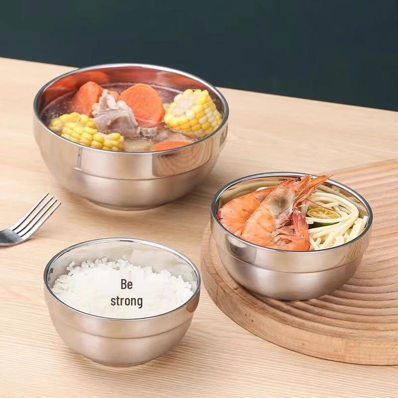Molona 304 Stainless Steel Double-Layer Insulated Rice Bowls