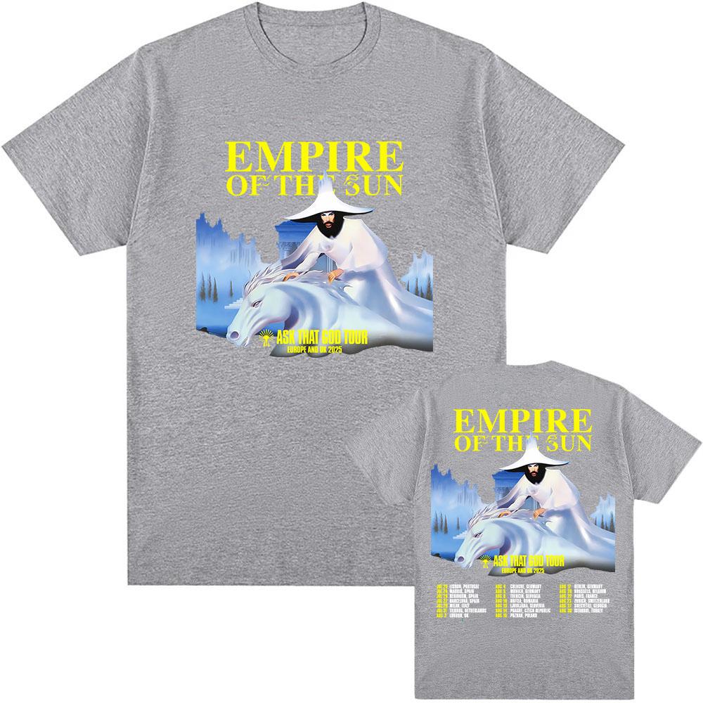 Ask That God Tour 2025 Tričko Empire of The Sun Music Group Trička Grafický potisk Oblečení Ležérní Krátký rukáv Bavlněná Trička Pánské