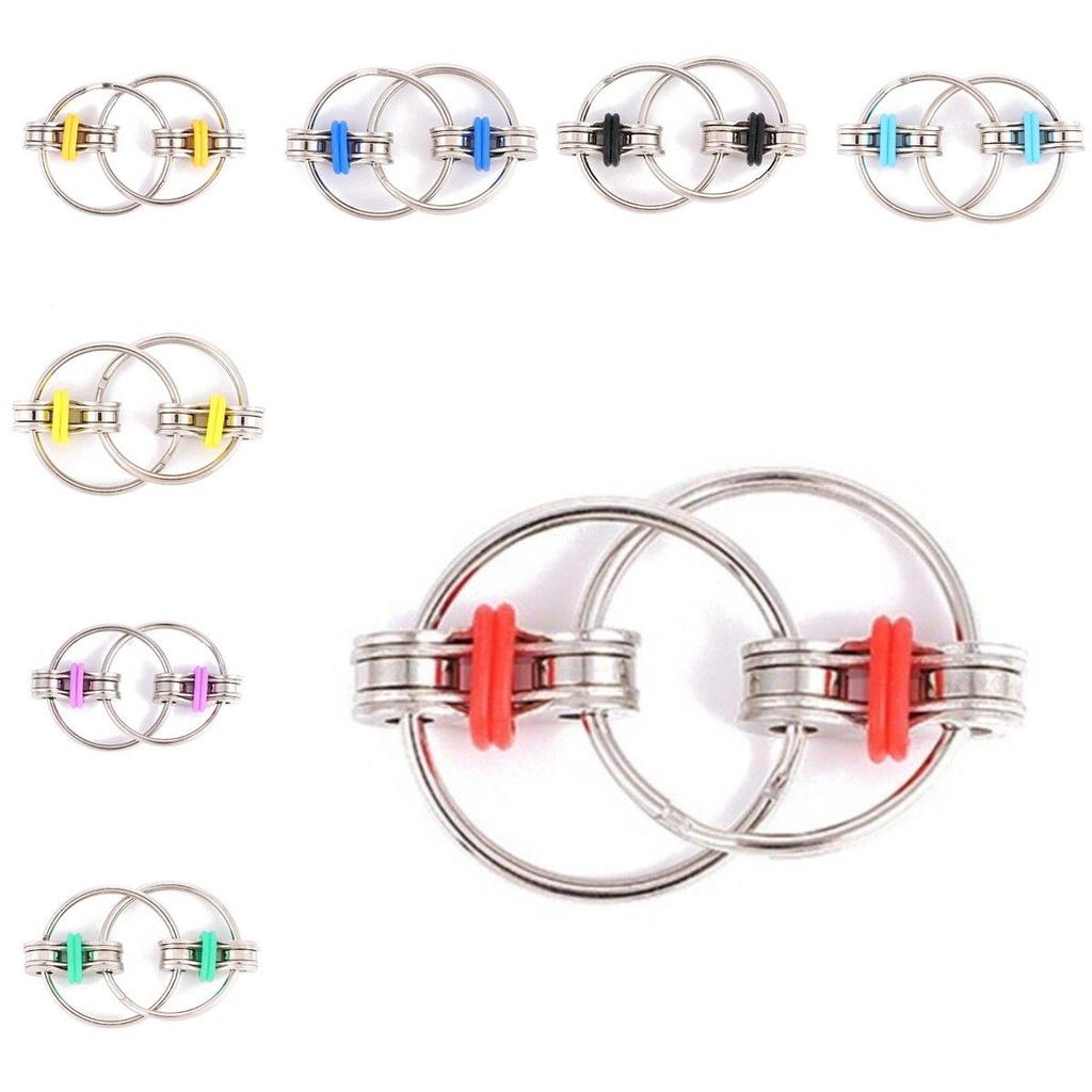 Charming Autism Adhd Anti-stress Adult Toys Key Ring Hand Bearing Tri-spinner Toy