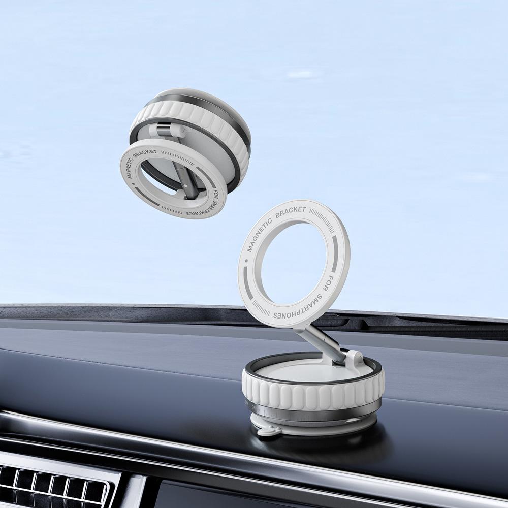 Car Rotating Adsorption Glass Vacuum Suction Cup Strong Magnetic Anti-shake Navigation Chasing Drama Lazy Folding Magnetic Mobile Phone Holder