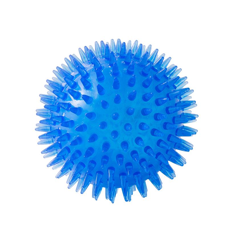 Puppy Squeaky Hedgehog Toy - Elastic Sound Ball, Bite-Resistant, Teething Relief, Self-Entertainment