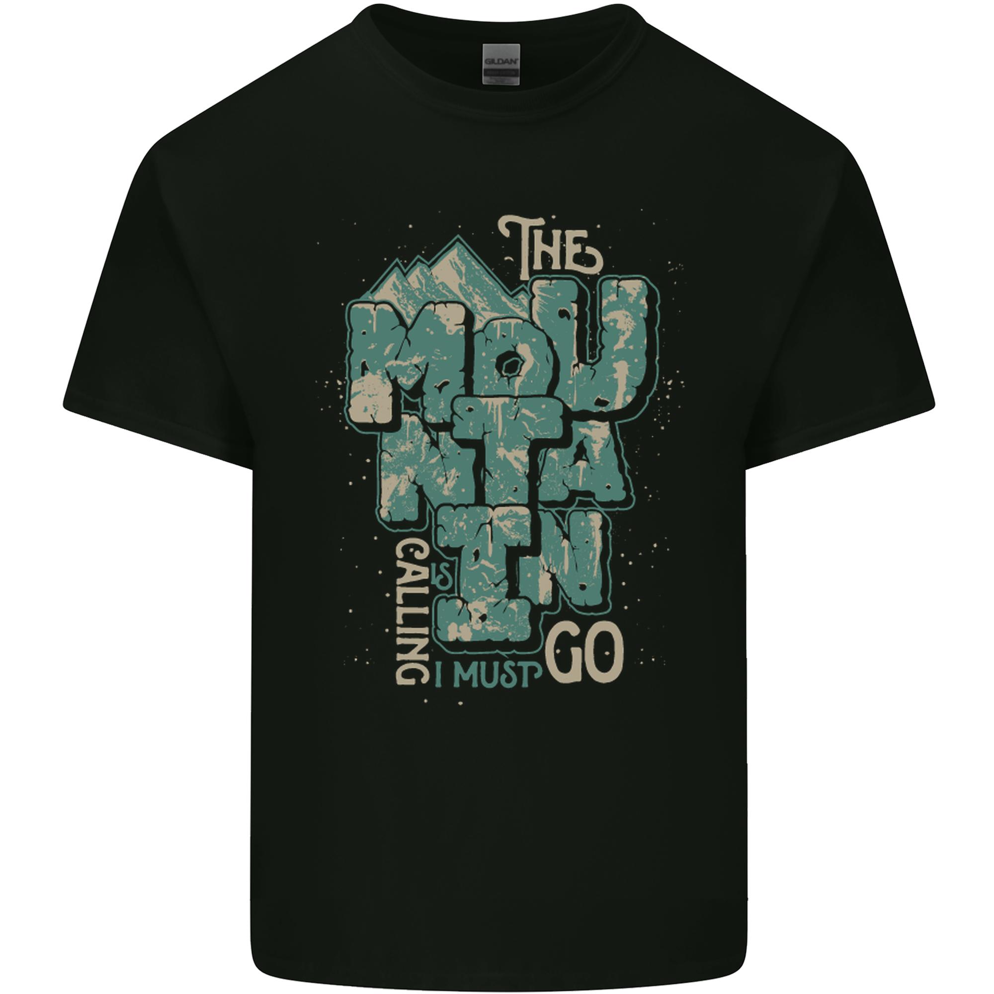 The Mountain Is Calling Hiking Trekking Unisexs Light Cotton TShirt S