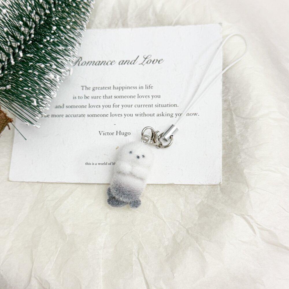 Cute Flocking Animals Are Angry, Little Rabbit Keychain Flocking Car Pendant, Mobile Phone Chain, Bag Pendant for Friends