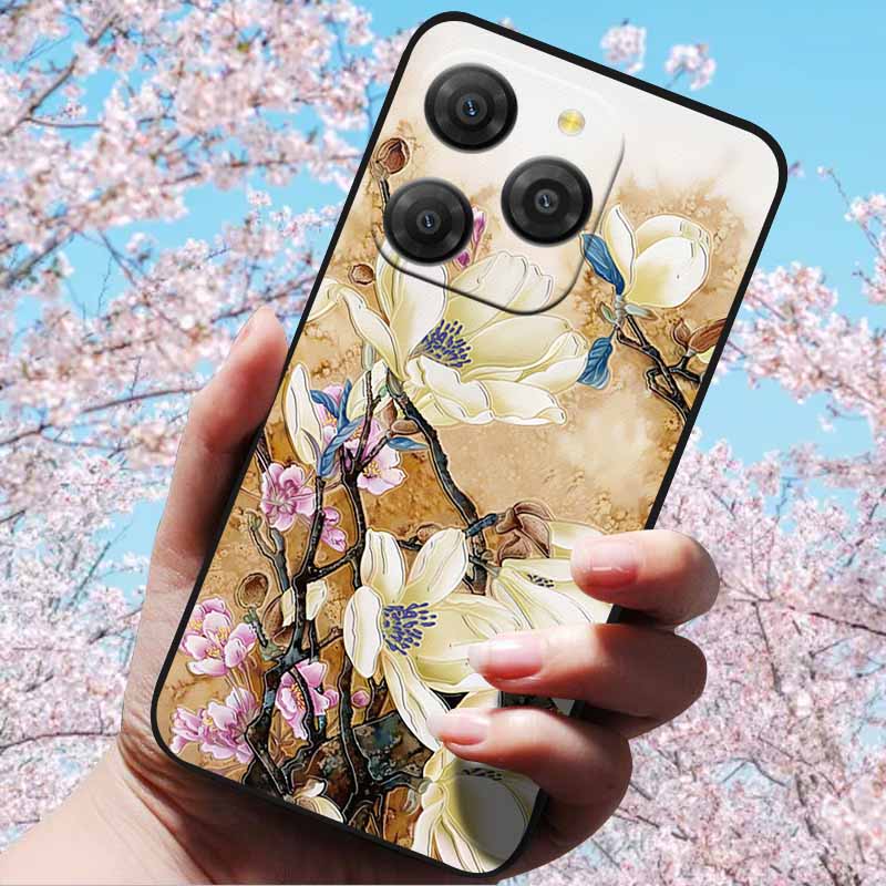 For Blackview Shark 9 5G Cases 3D Relief Flower Emboss Soft Silicone For Blackview Shark 9 5G 3D Cartoon Back Cover Cases Shark9