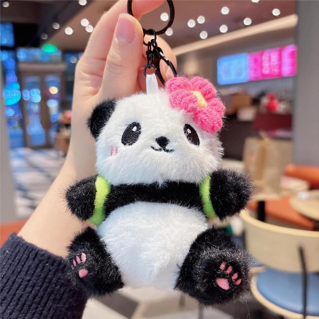 Chengdu Panda Plush Keychain Doll: Apple Backpack Toy Ornament