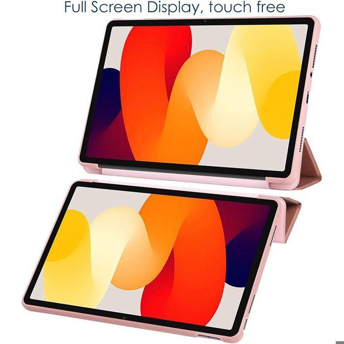 Case + Tempered Glass -E.F.CONNECTION - for Xiaomi Redmi Pad SE 11 - Pink - Shockproof - Foldable Stand