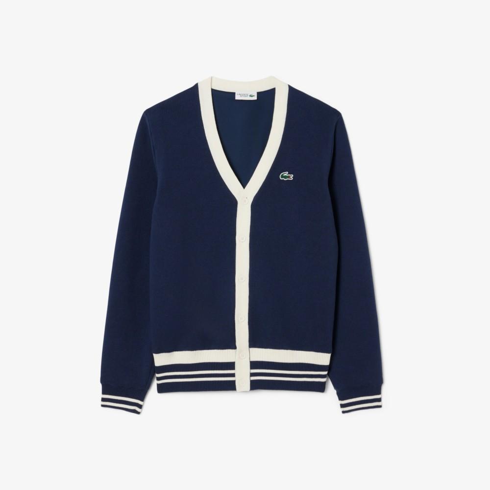[lacoste] Men's Golf Color-Tipped Windproof Cardigan AH7725-55NHHW