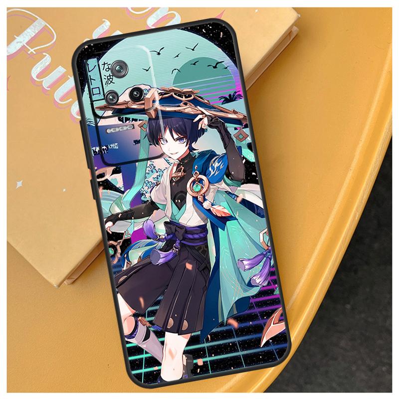 Genshin Impact Wanderer For POCO F5 X5 Pro X3 Pro M4 M5s F3 X4 F4 GT Funda For Xiaomi 11T 12T 13 Pro 11 12 Lite Case