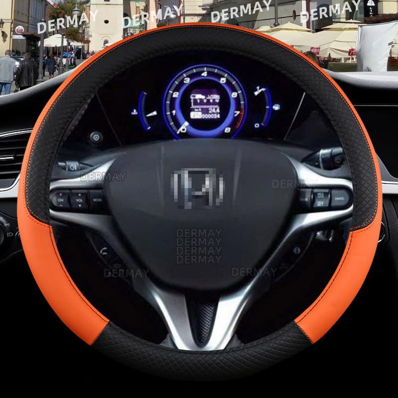 For Honda Civic 2004 2006 2007 2008 2009 2012 2013 2014 2015 Car Steering Wheel Cover PU Leather Non-slip Auto Accessories