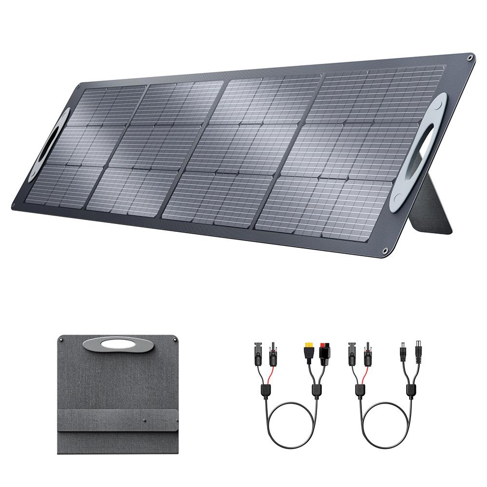 VDL POWER 200W Foldable Portable Solar Panel, 20V Monocrystalline Cell, Adjustable Kickstand, 23.5% Conversion Efficiency, IP67 Waterproof