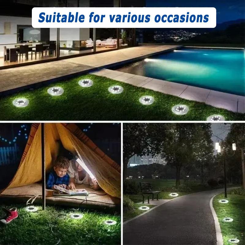 Outdoor Solar Ground Light Waterproof Garden In-ground Pathway Light Solar Landscape Light for Lawn Yard Deck Patio Walkway