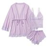 Women's Lace Camisole 3-piece Pajamas Set, Summer Pajamas Set, Elegant Pajamas Set