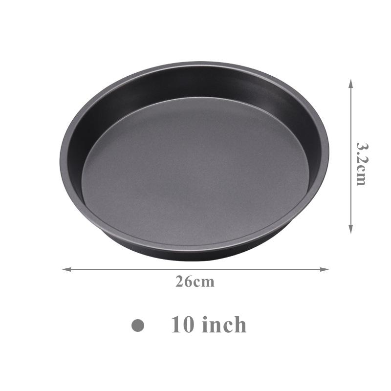 5-10 Inches Carbon Steel Round Pizza Pan Nonstick Mold for Baking Oven Bakeware Cake Pastry Dish Plate Kitchen Accessories