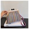 Fashionable and Trendy Straw-woven Small Square Bag Stylish and Versatile Personalized Single-shoulder Crossbody Bag