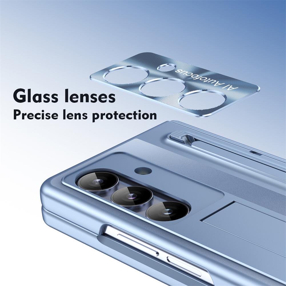 Etui z uchwytem na rysik do Samsunga Galaxy Z Fold 7 6 5 4 FOLD7 Pokrowiec składany na zawiasie Podpórka Pełna ochrona Folia ze szkła hartowanego