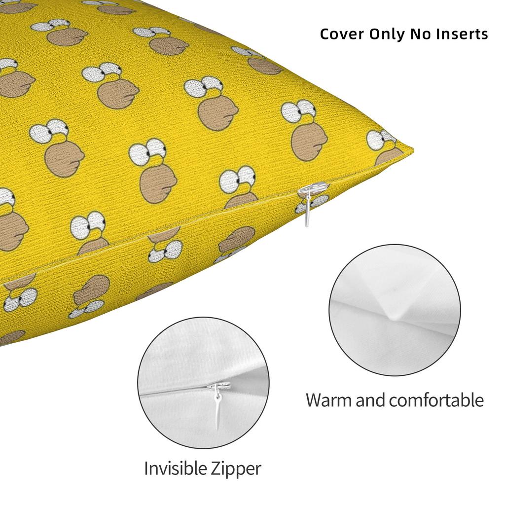 Homer S-Simpsons Face Pillow Cover Soft Cushion Cover Morden Pillow Case For Wedding Party Home Decor