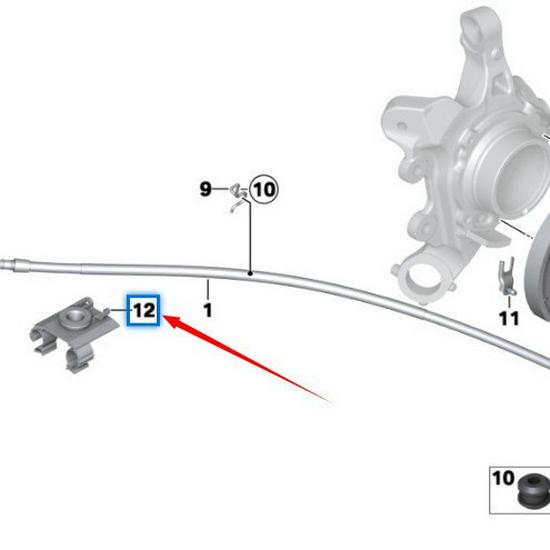 BMW 1 Series F20, 3 Series F30 Positioning Clip - 34406854898