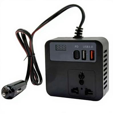 DC12V-24V To 220V AC Car Travel Adapter Voltage Converter 100W Car Power Inverter Car Plug Adapter Outlet for Road Trip