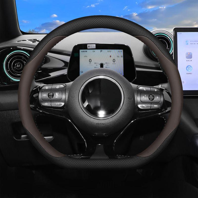 Car Steering Wheel Cover Napa Leather Ultra-thin Anti Slip Handle Wrap For BYD Dolphin Surf Dolphin Mini Seagull 2026 2026 2026