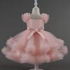 Baby Dress 0-5 Years Old Birthday Party Wedding Sleeveless Mesh Fluffy Cute Girl Princess Dress