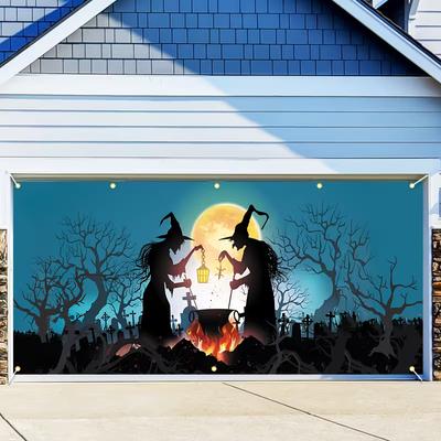 2D Night Moon Witch Backdrop for Horror Party & Studio Shoots