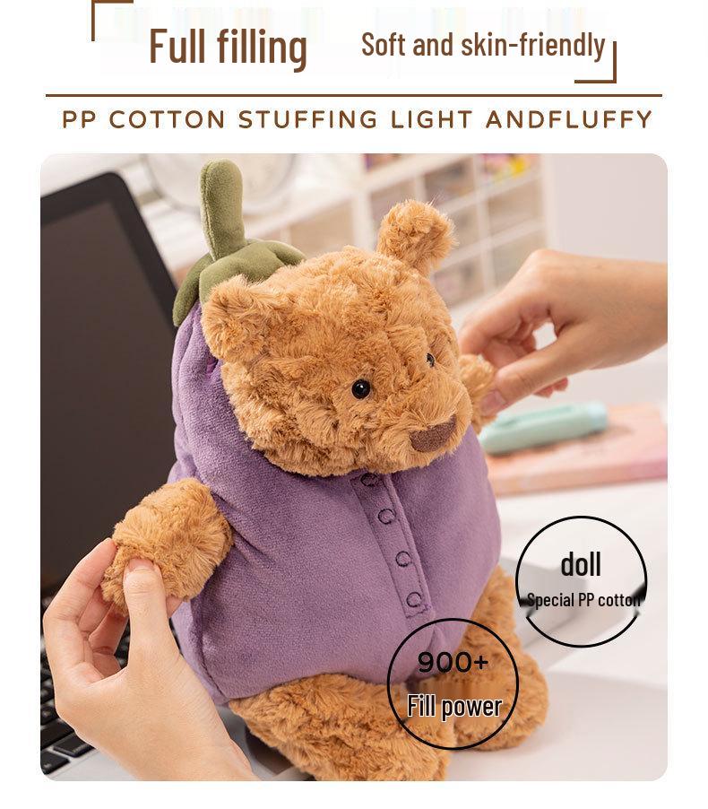 2026 Eggplant Bear & Rabbit Plush Doll - Soft Comfort Dress-up Toy