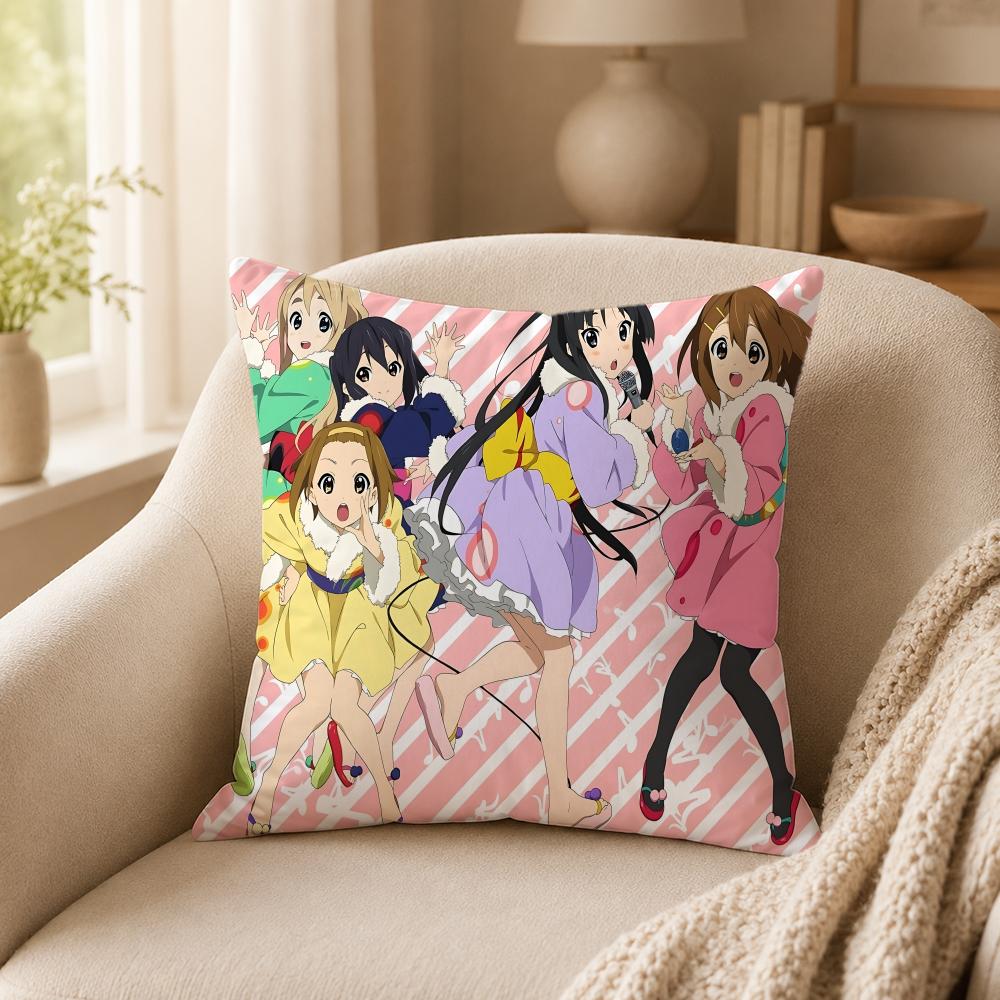 Anime K-K-On! Cushion Cover Double-Sided Printed Pillow Cover Hypoallergenic Dust-Mite Proof