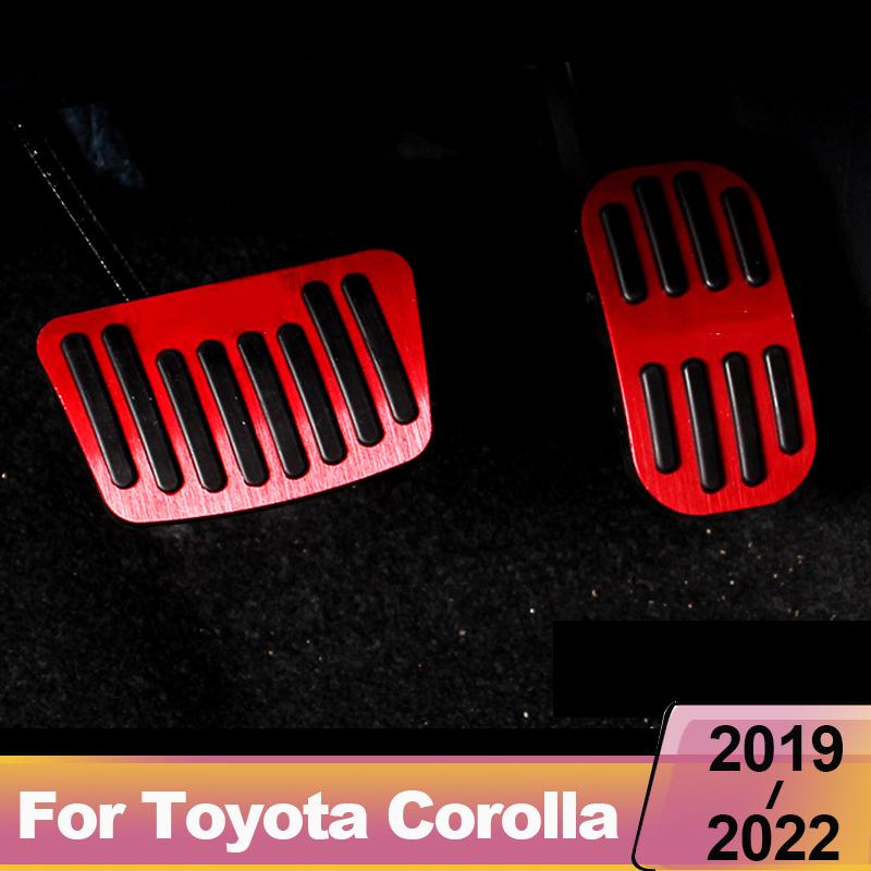 For Toyota Corolla E210 12th     Car Pedals Pads Accelerator Fuel Brake Footrest Pedal Plate Covers Accessories