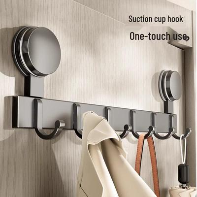 Strong Load-Bearing Suction Cup Hooks for Bathroom Wall or Door – No-Drill Clothes and Towel Rack
