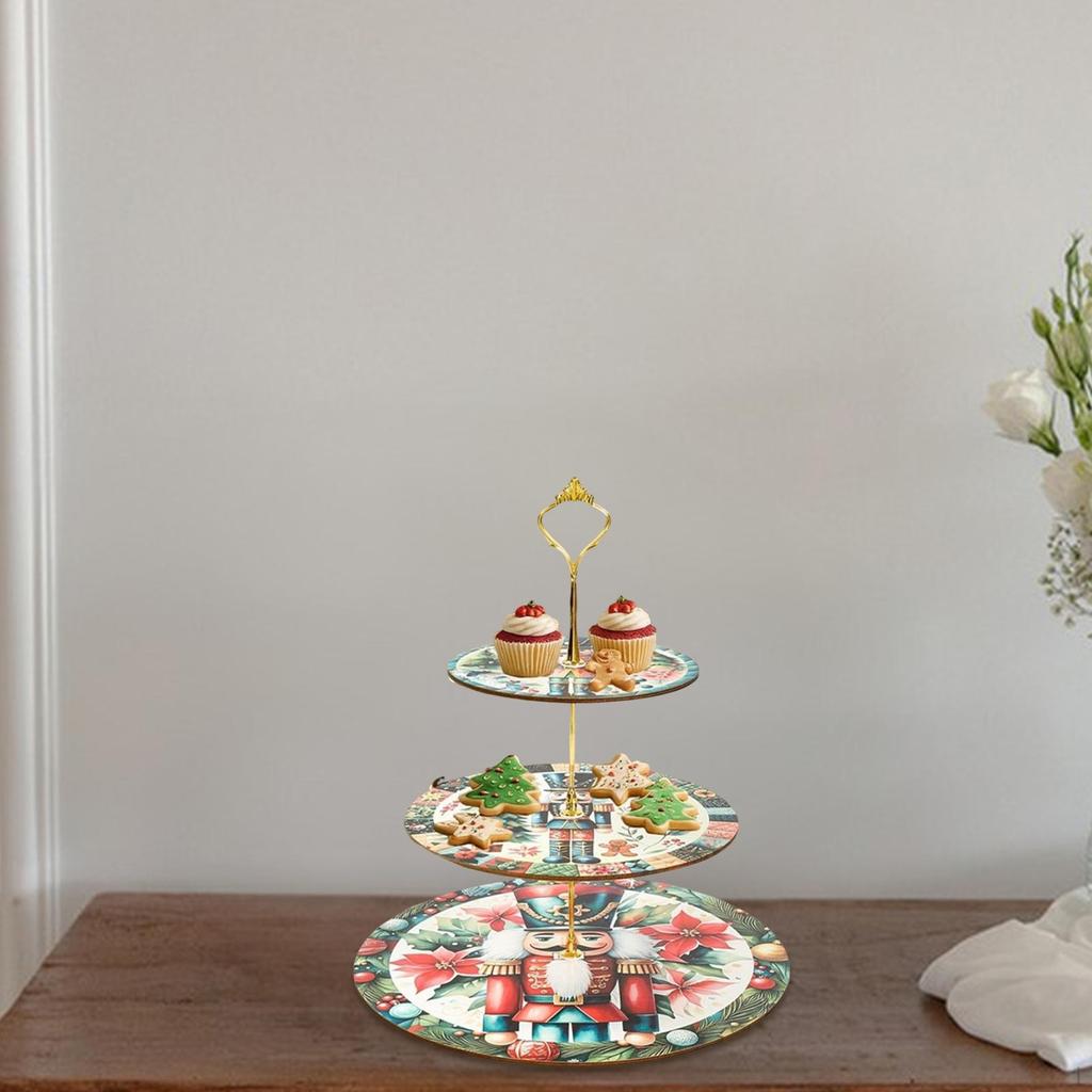 Christmas Cupcake Stand Candy Dessert Creative Modern Festival Cookies Snack Tray Serving for
