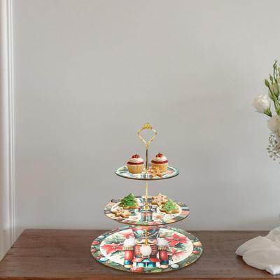 Christmas Cupcake Stand Candy Dessert Creative Modern Festival Cookies Snack Tray Serving for