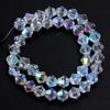 1String 3/4/6/8/10mm Transparent AB Color Crystal Beads Round Square Loose Spacer Glass Beads For DIY Bracelet Necklace Jewelry