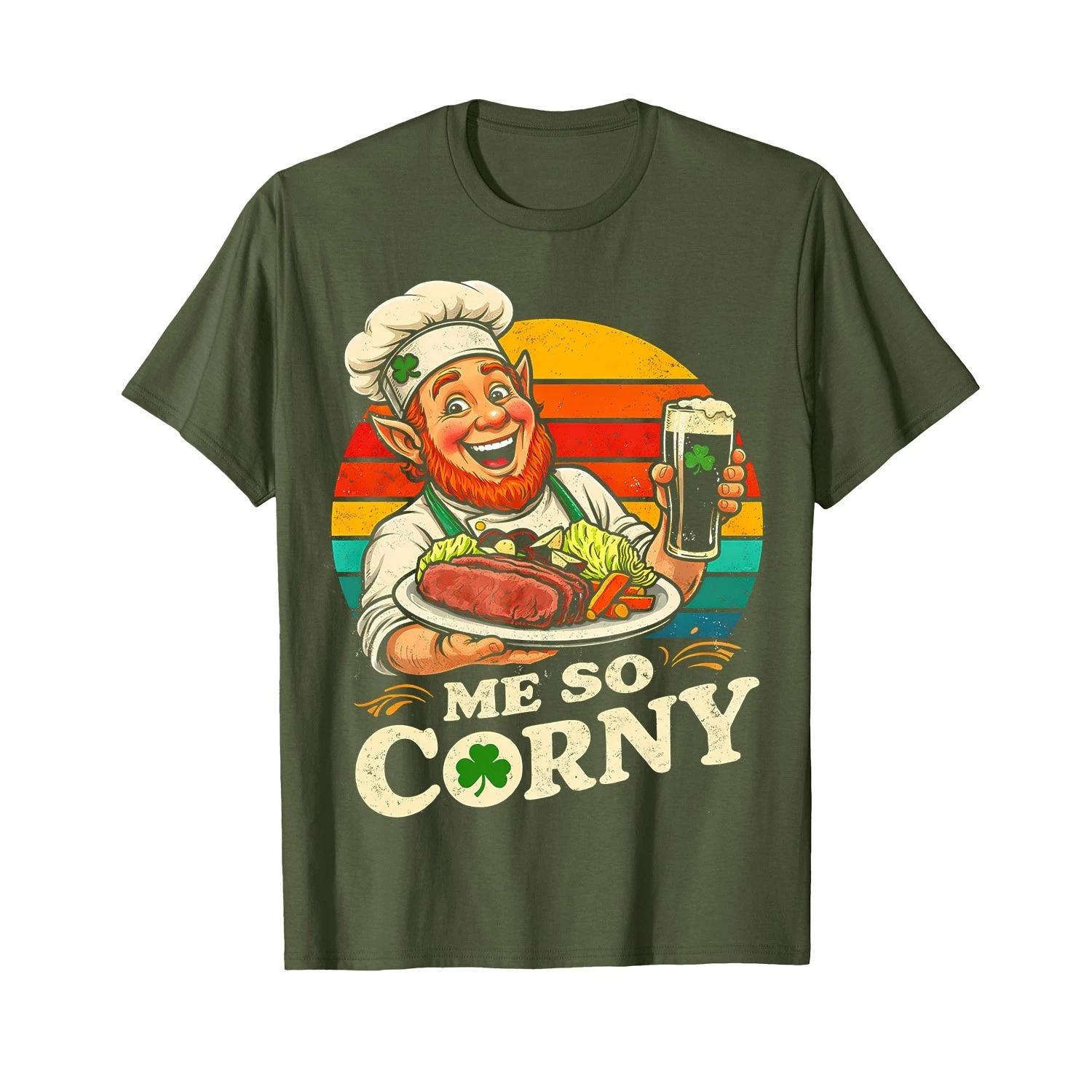 Me So Corny Beer Corned Beef And Cabbage St Patrick_s Day T-Shirt 2XL