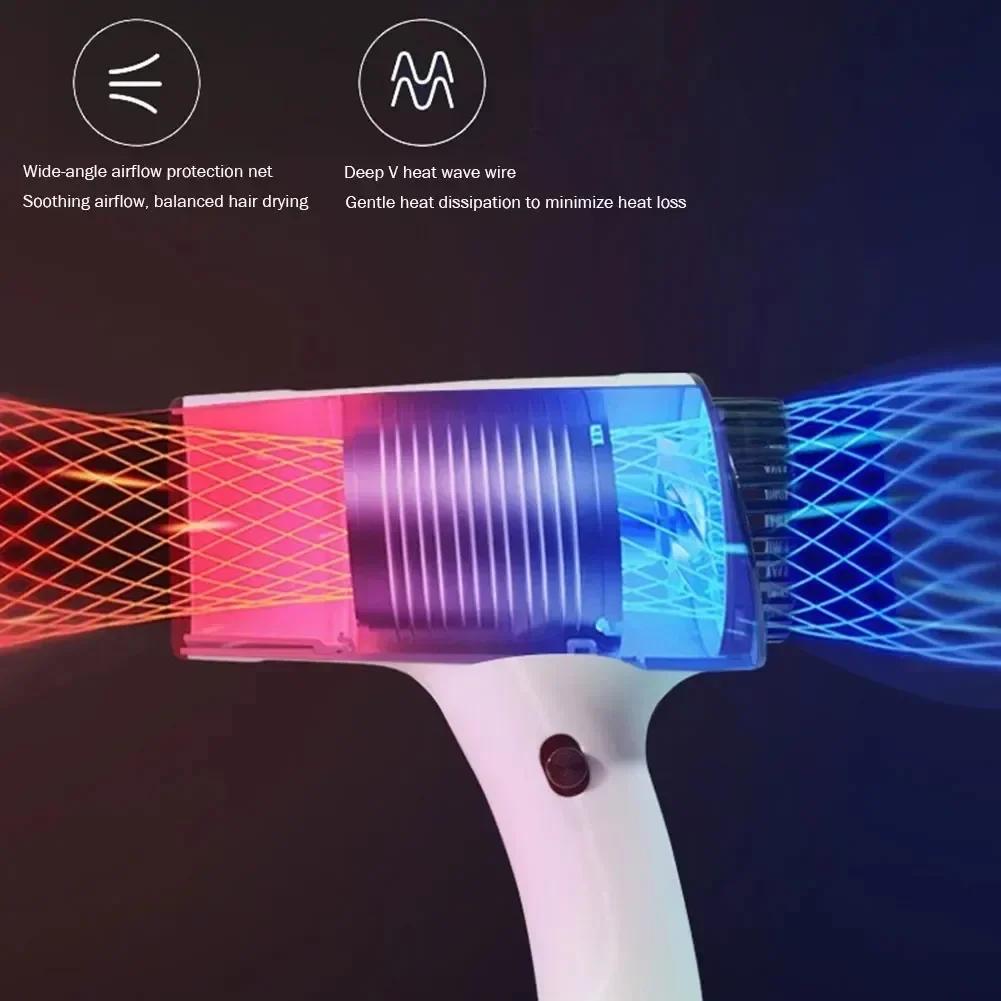 Portable Mini Hair Dryer 2600mAh USB Rechargeable Strong Wind High Speed Wireless Anion Handy Blow Dryer For Travel/Ourdoor