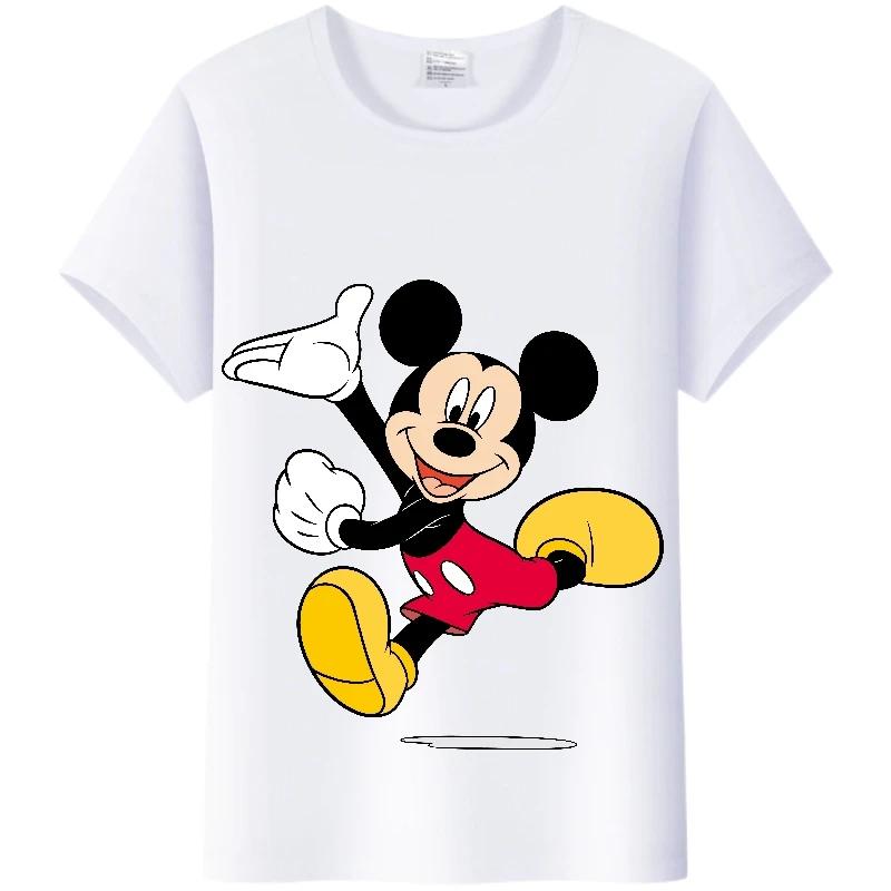 Cartoon Tshirt Mickey Mouse Minnie Tops Friends Y2k Streetwear Blouses Plus Size Clothes 2024 Summer T-shirts Unisex