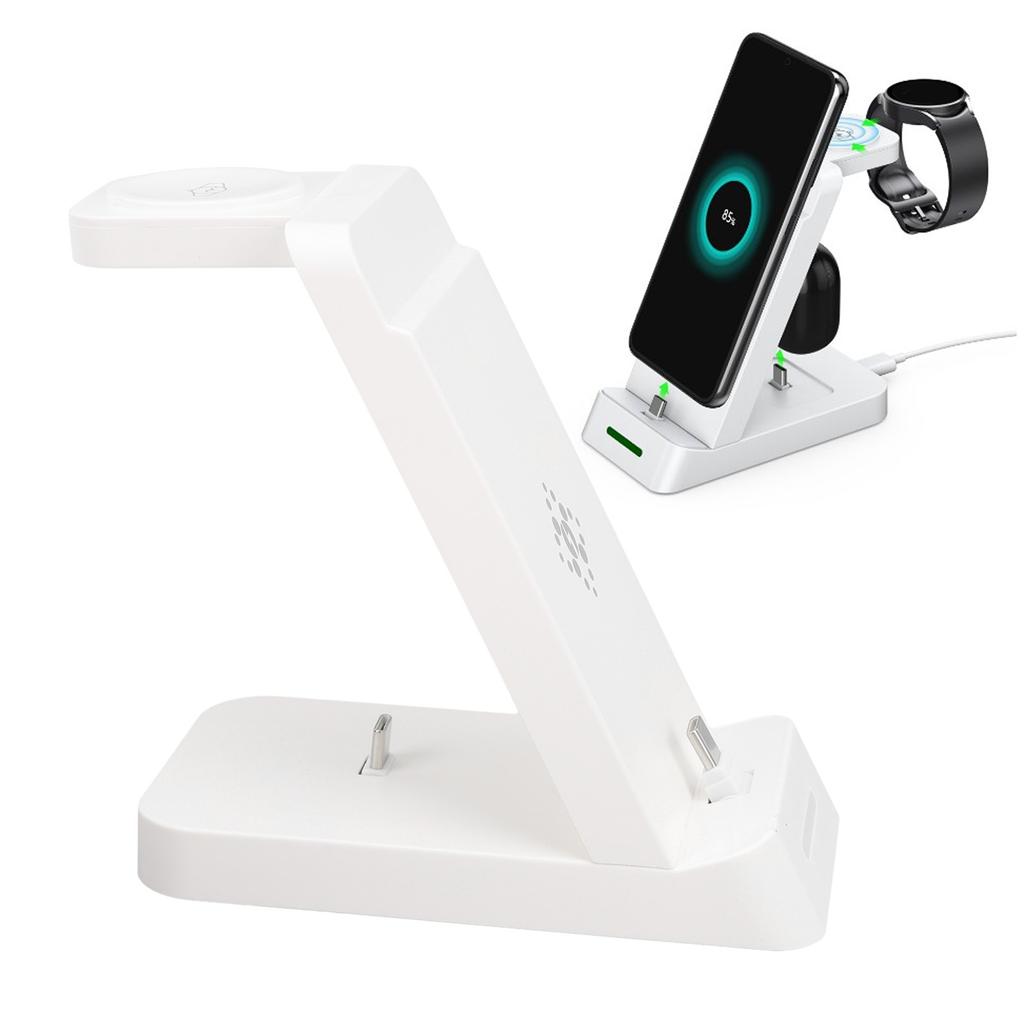 3 In 1 Charging Station Foldable Travel Wireless Phone Stand for Axy Buds Buds Pro Watch 6
