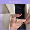 S925 Silver Vintage Smile Face Ring For Women Stylish And Minimalist Adjustable Band