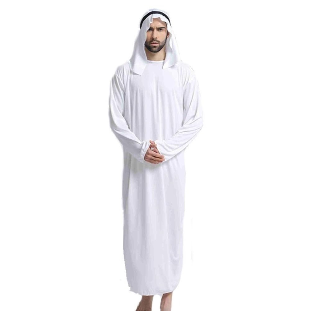 

Arabic Millionaire Oil Tycoon Cosplay Costume for Parties and Events [Itisyou] Men, белый