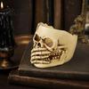 Reusable Halloween Ornaments Skull Candle Holder Decor Resin Gothic Table Ornament Spooky Shelf Party Supplies Decor for Home Trick or Treat