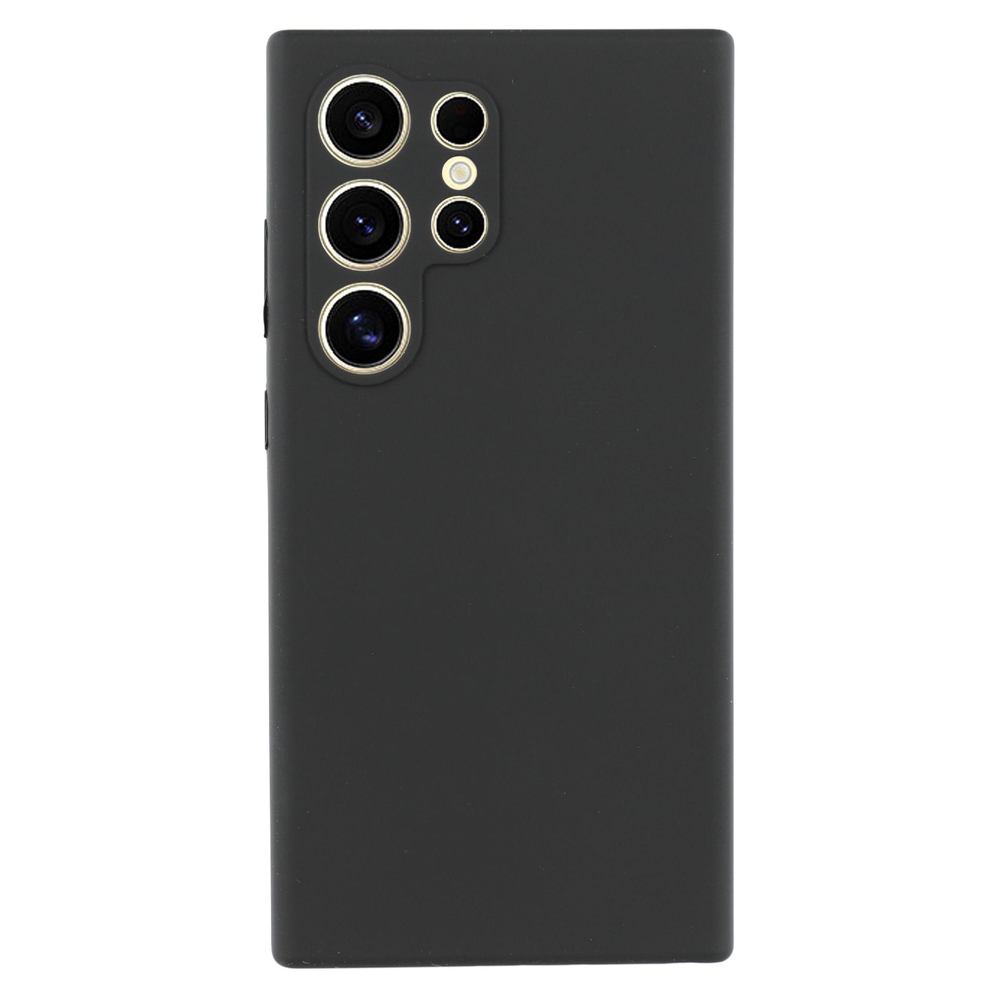 

For Samsung Galaxy S24 Ultra Cell Phone Case Liquid Silicone Dropproof Cover Black