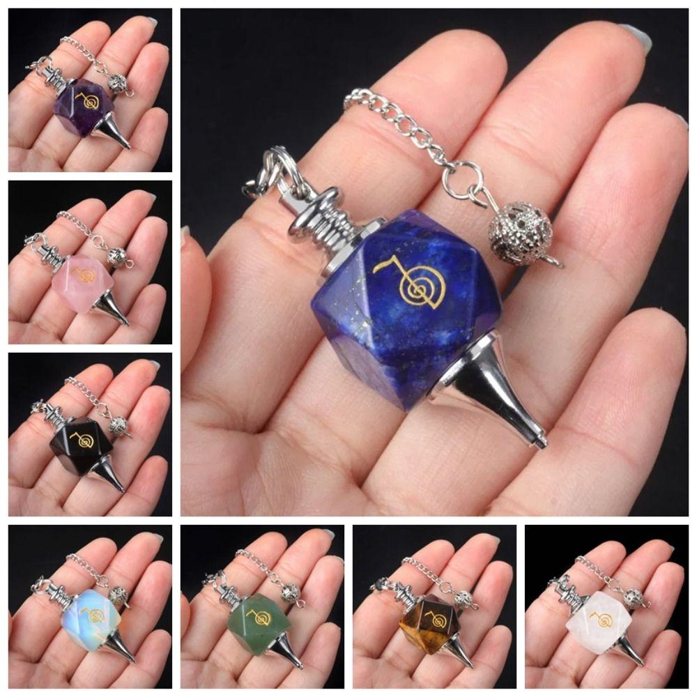 Amethyst Semi-precious Stone Pendulum Lapis Energy Pendulum New Chakra Pendulum