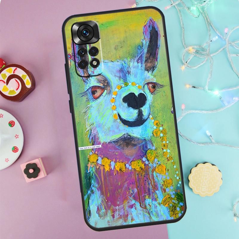 Cartoon Alpaca Llama Case For Xiaomi Redmi Note 9 10 11 12 13 14 Pro 9S 10S 11S 12S Redmi 14C 10C 12C 13C Cover