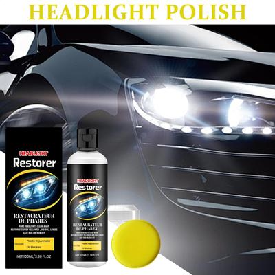 100ml Headlight Coating Cleaning Agents Polishing Car Headlight Cleaner Restore Agent Long-Lasting Protection Headlamp Care Set