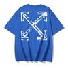 Off-White 2026 Summer New Letter Graffiti Arrow Pattern Printed Short Sleeved T-shirt for Men and Women