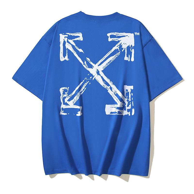 Off-White 2026 Summer New Letter Graffiti Arrow Pattern Printed Short Sleeved T-shirt for Men and Women