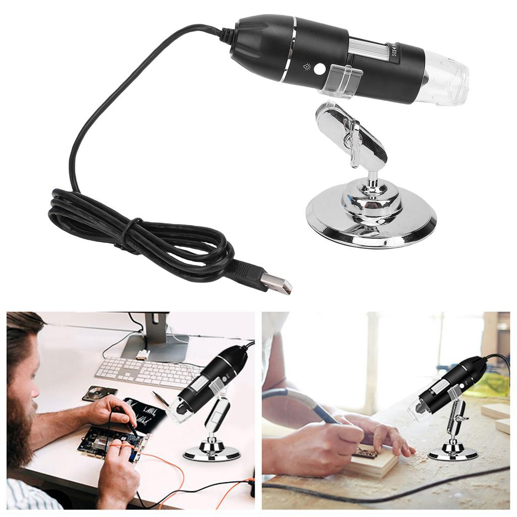 1600X Microscope 3 in 1 Interface HD 4 Level Brightness LED Fill Light Multifunctional APP Control Microscope Kit for Repairs Maintenance
