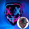 Wireless Halloween Neon LED Purge Mask Masque Masquerade Party Masks Light Grow In The Dark Horror Mask Glowing Masker